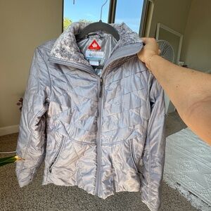 Columbia Women's Metallic Gray Puffer Jacket